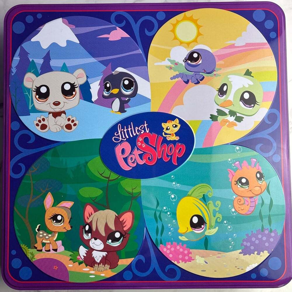 Littlest Pet Shop LPS 2009 Collectors Tin Empty Target Exclusive Storage Case